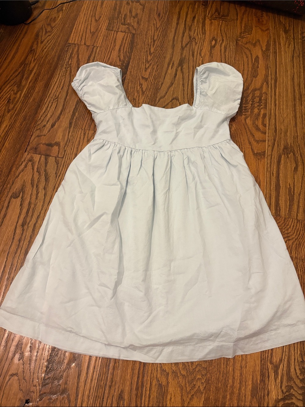 Abound Light Blue Puff Sleeve Mini Dress